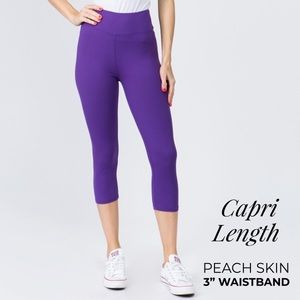 Purple capri butter soft leggings